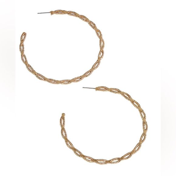 🤠 WESTERN LARGE HOOP WRANGLER EARRINGS LIGHTWEIGHT GOLD CHUNKY - Picture 2 of 5